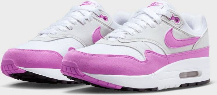 Nike Wmns Air Max 1 '87 Running Schoenen natural grey fuchsia dream white black maat: 37.5 beschikbare maaten:37.5