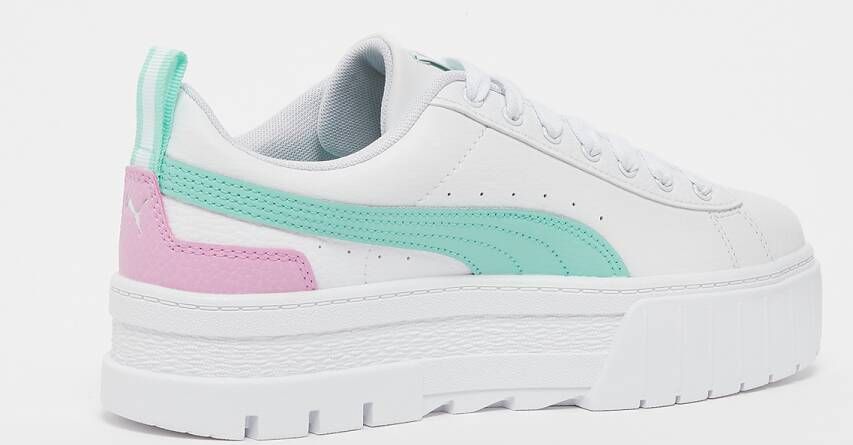 Puma Mayze Lth Fashion sneakers Schoenen white mint lilac chiffon maat: 36 beschikbare maaten:36