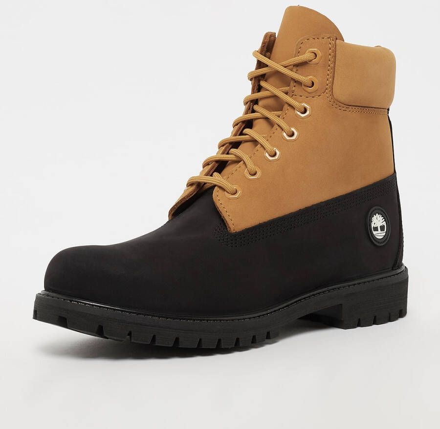 Timberland 6 Inch Waterproof Boot black nubuck w wheat 6" in multicolor formaten: 46