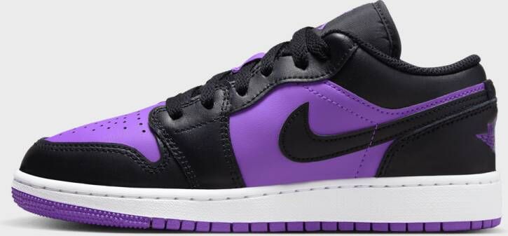 Jordan Air 1 Low (gs) Basketball Schoenen purple venom black white maat: 36 beschikbare maaten:36.5 37.5 38.5 39 40