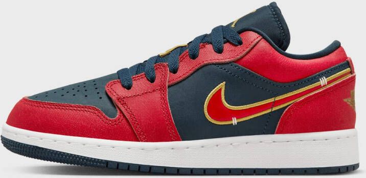 Jordan Air 1 Low Se (gs) 1 Schoenen armory navy sport red-metallic gold maat: 36.5 beschikbare maaten:36.5 37.5 38.5 39 40