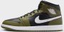 Jordan Herenschoenen Air 1 Mid Black Medium Olive Sail White- Heren Black Medium Olive Sail White - Thumbnail 3