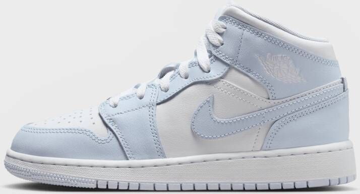 Jordan Air 1 Mid cobalt bliss white neutral grey in Blauw