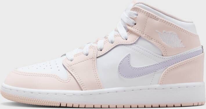 Jordan Air 1 Mid (gs) 1 Schoenen pink wash violet frost white maat: 37.5 beschikbare maaten:36.5 37.5 38.5 39 40