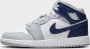 Jordan Kinderschoenen Air 1 Mid White Wolf Grey Midnight Navy White Wolf Grey Midnight Navy - Thumbnail 2