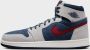 Jordan Air 1 High Zoom CMFT 2 Midnight Navy Neutral Grey Summit White Varsity Red- Heren Midnight Navy Neutral Grey Summit White Varsity Red - Thumbnail 2