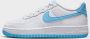 Nike Kinderschoenen Air Force 1 White White Aquarius Blue- Heren White White Aquarius Blue - Thumbnail 3