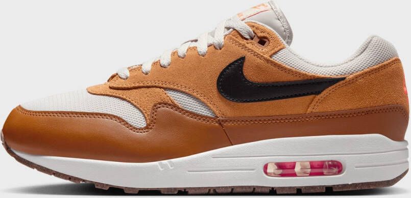 Nike Air Max 1 ESS light bone black flax british tan in bruin formaten: 42