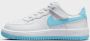 Nike Kleuterschoenen Force 1 Low EasyOn White White Aquarius Blue White White Aquarius Blue - Thumbnail 8