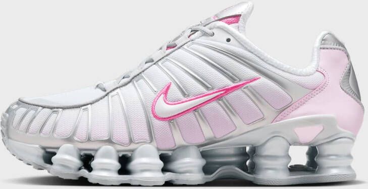 Nike Shox TL metallic platinum pinksicle pink foam white in wit formaten: 38