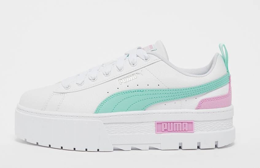 Puma Mayze Lth Fashion sneakers Schoenen white mint lilac chiffon maat: 36 beschikbare maaten:36