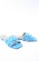 BiBi Lou Slippers Dames Sandalen Instappers Damesschoenen Leer Blokhak 760Z10VK Blauw - Thumbnail 4