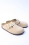 Birkenstock Comfortabele Knuppel Pantoffels voor Alledaags Gebruik Beige Dames - Thumbnail 4