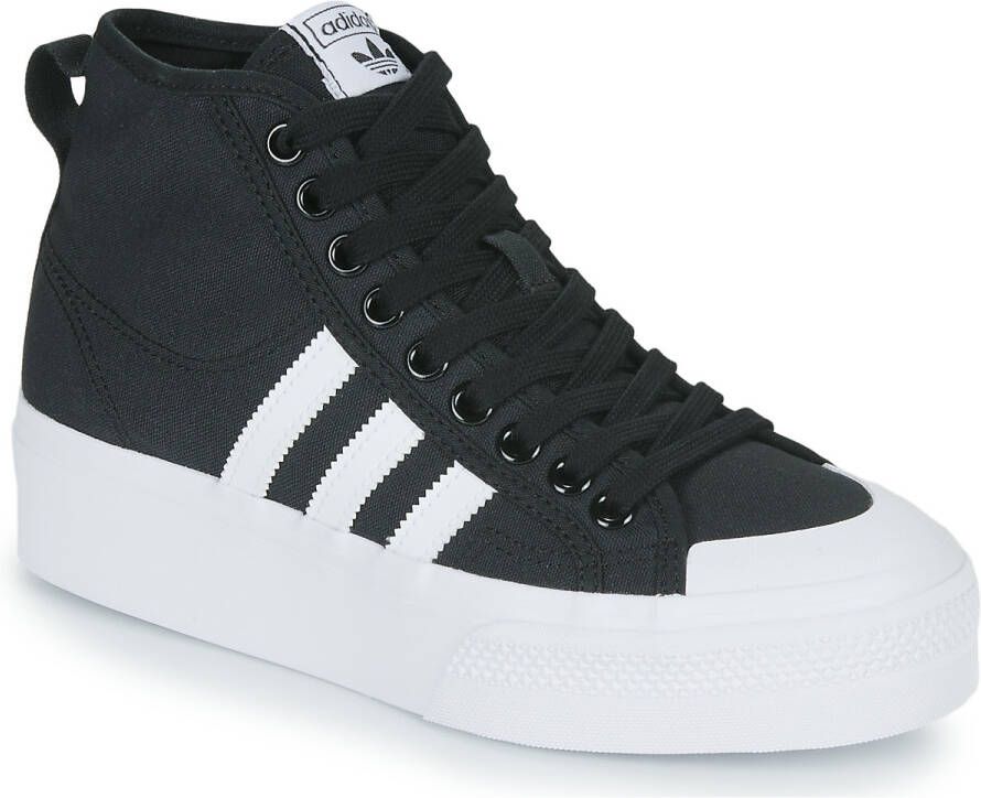 Adidas Originals Nizza Platform Mid Dames Core Black Cloud White