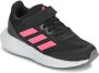 Adidas Sportswear Runfalcon 3.0 hardloopschoenen zwart fuchsia grijs Jongens Meisjes Mesh 36 2 3 Sneakers - Thumbnail 3