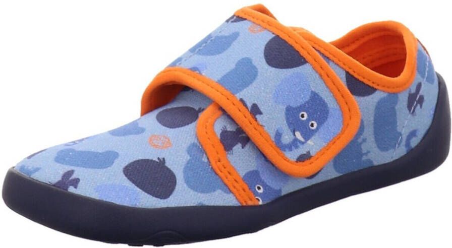 Affenzahn Kid's Pantoffel Katoen Movy Pantoffels blauw