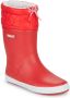 Aigle Giboulee 2 Rouge Blanc Regenlaarzen Rood - Thumbnail 2