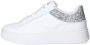 Alberto Guardiani Witte leren sneakers met glitterinzet White Dames - Thumbnail 2