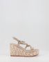 Alma en Pena Kruisband Strass Sandaal Beige Dames - Thumbnail 2