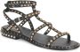 Ash Zwarte Leren Sandaal met Gouden Studs Black Dames - Thumbnail 3