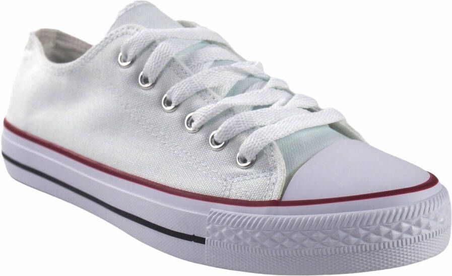 Bienve Sportschoenen Heren canvas ca-1309 wit