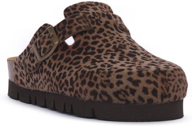 Bioline Slippers LEOPARDO MARRONE