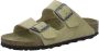 Birkenstock Arizona Lederen Slippers Beige - Thumbnail 9