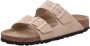 Birkenstock Verstelbare Logo Sandalen Rubberen Zool Beige Dames - Thumbnail 29