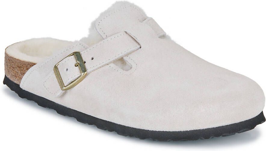 Birkenstock Klompen Boston Shearling LEVE Antique White LAF