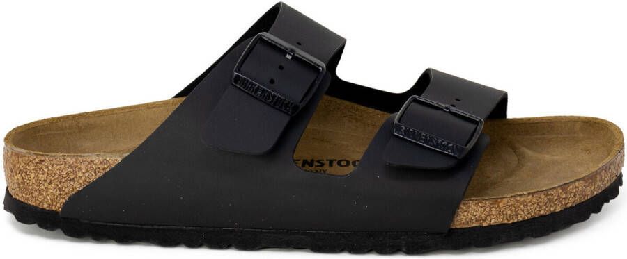 Birkenstock Pantoffels Arizona Leren Sandalen Zwart