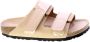 Birkenstock Nubuck Leren Sandalen met Verstelbare Banden Beige Dames - Thumbnail 25