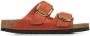 Birkenstock Oranje Leren Sandalen met Verstelbare Banden Orange Dames - Thumbnail 50