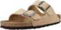 Birkenstock Arizona Suède Gestikte Slippers Beige Heren - Thumbnail 2