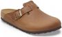 Birkenstock Klassieke Lederen Clog Brown - Thumbnail 16