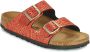 Birkenstock -- Arizona Dames Slippers Shiny Python Red Narrow fit | Rood | Microvezel - Thumbnail 2