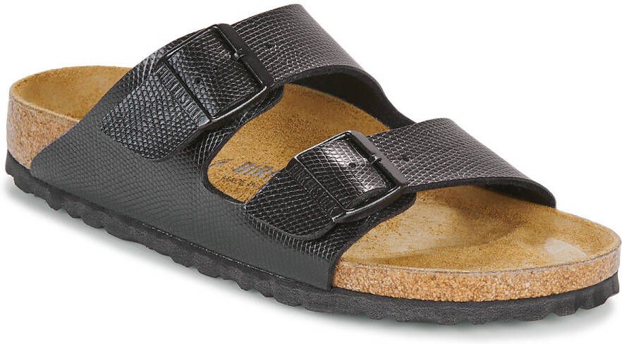 Birkenstock Slippers Arizona BF Shiny Lizard Black