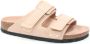 Birkenstock Nubuck Leren Sandalen met Verstelbare Banden Beige Dames - Thumbnail 2