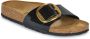 Birkenstock Slippers Madrid Big Buckle BF Patent Black Gold - Thumbnail 1