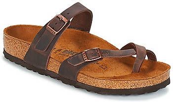 Birkenstock Women's Mayari Natural Leather Oiled Sandalen Normal bruin - Foto 4