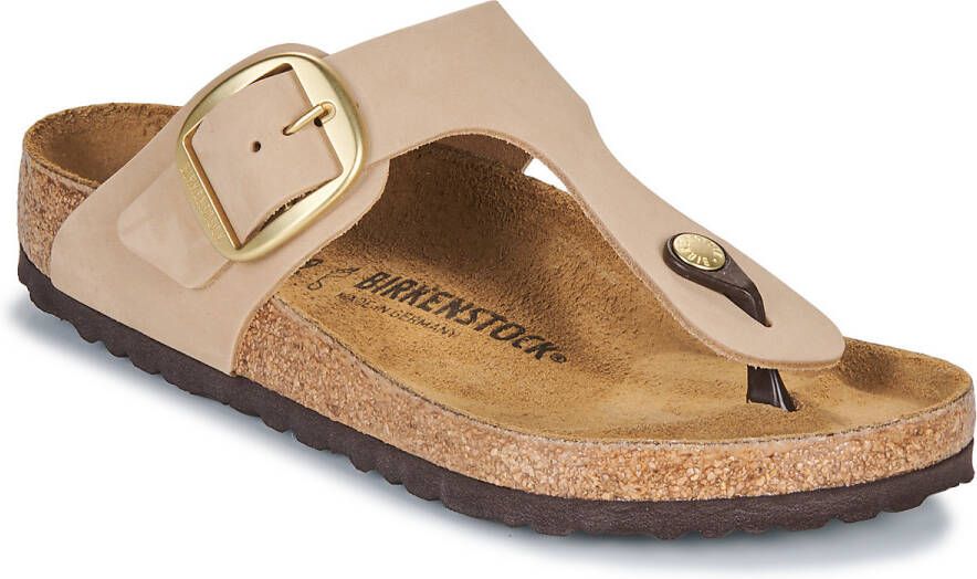 Birkenstock Teenslippers Gizeh Big Buckle LENB Sandcastle