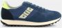 Blauer Nylon Suede Hardloopschoenen Multicolor Heren - Thumbnail 2