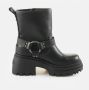 Buffalo Bikerboots BRAVR BIKER LO biker enkellaars plateaustiefelette blokhak met decoratieve gespen - Thumbnail 4