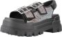 Buffalo Stijlvolle Grijze Platte Sandalen Black Dames - Thumbnail 3