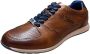 Bugatti Casual leren sneakers met versterkte hiel Brown Heren - Thumbnail 4