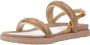 CafèNoir Flat Sandals Brown Black Dames - Thumbnail 3