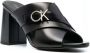 Calvin Klein Stijlvolle Leren Hakken Muiltjes Black Dames - Thumbnail 2