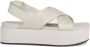 Calvin Klein Jeans Beige Open-Toe Sandalen met Gesp Strik Sluiting Beige Dames - Thumbnail 2