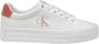 Calvin Klein Jeans Leren Dames Sneakers Lente Zomer Collectie White Dames - Thumbnail 3