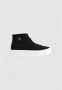 Calvin Klein Jeans Zwarte Leren Sneakers met Rubberen Zool Black Dames - Thumbnail 2