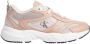 Calvin Klein Jeans Beige Sportieve Synthetische Rubberen Zool Sneakers Pink Dames - Thumbnail 2